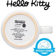 Silver Buffalo Sanrio Hello Kitty and Friends Featuring My Melody, Badtz-Maru, Pochacco, Keroppi, Pompompurin, Cinnamoroll, Kuromi, and Tuxedo Sam Reactive Glaze Ceramic Camper Mug, 20 Ounces
