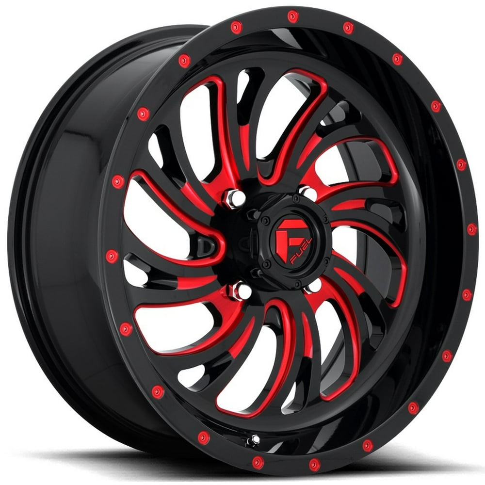 Fuel Kompressor 20x7 ATV/UTV Wheel Gloss Black/Red (4/156) 4+3