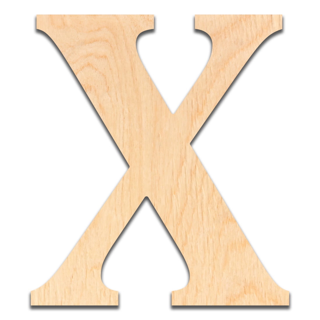 4 Inch Wooden Letter X Ready for Painting or Decorating