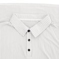 thumbnail image 7 of SeCaotees Men Long Sleeve Henley Polo Shirts Button Placket Striped Cuff Detail Muscle Fit Soft Knit For Leisure And Weekend Outing Tops White,M, 7 of 7