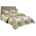 thumbnail image 4 of Legacy Decor 3 Pcs Paisley Stitched Pinsonic Reversible Lightweight All Season Bedspread Quilt Coverlet Oversize, King Size, 4 of 7