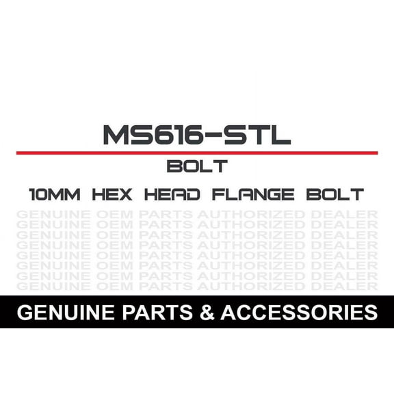 Bolt Motorcycle Accessories 023-10616 10mm Hex Flng Bolt 6x16mm 10pk