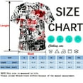 thumbnail image 4 of Rebaike Men's All-Over Print Graphic T-Shirt Abstract Street Art Design, 4 of 7