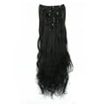 thumbnail image 2 of LELINTA 17 "-24" Curly Full Head Clip in Synthetic Hair Extensions 8 Pieces 18 Clips, 140g-145g 2018 New style, 2 of 6