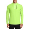 thumbnail image 2 of Men's Long Sleeve Sun Shirts Quick Dry UPF 50+ Tees 1/4 Zip Up Fishing Running Rash Guard T-Shirts Outdoor Shirt with Zipper Pocket for Men Big Size 4XL Green, 2 of 9