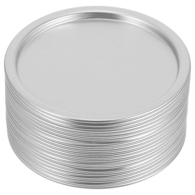 CRAFTHROU 20Ud Tapas Reutilizables De Aluminio Plata Para Fresco En
