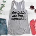 thumbnail image 2 of Sprinkle Me This Cupcake Tank Top, Ladies Racerback Tank Top, Baking Tank, Cupcake Tank, Heather Gray, Small, 2 of 3
