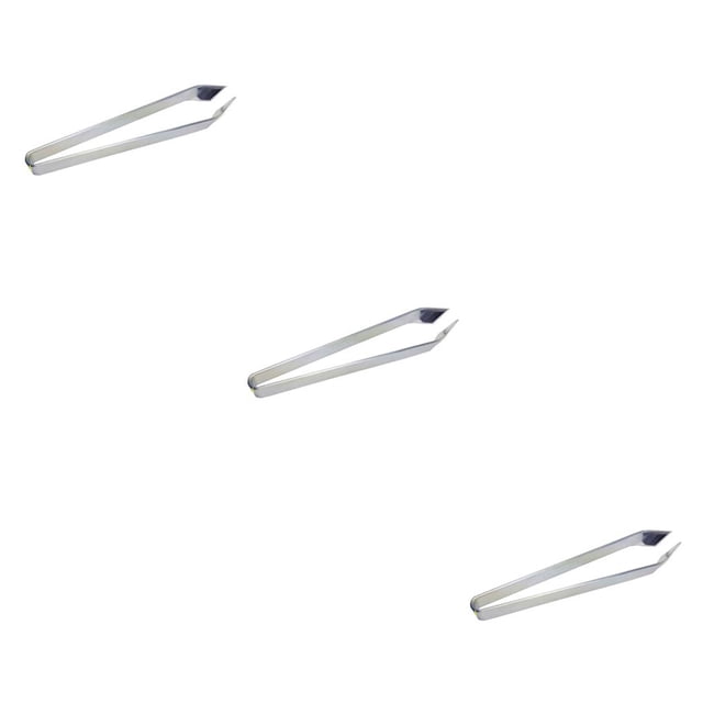 Bearachild Stainless Steel Fish Remover Tweezers Cubes Supplies Party Food Puller Flat Kitchen Hotel Tong Tool Tongs Pick-Up Type1 NO1