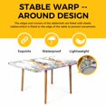 thumbnail image 4 of Bunny Easter Table Cloths for 6 Foot Rectangle Tables, Spring Floral Eggs Eucalyptus Leaves Weeping Patio Waterproof Elastic Fitted Tablecloths, Washable Rectangular Table Cover for Camping, 4 of 8