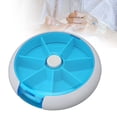 thumbnail image 1 of Organizador de Pídoras Semanales Giratorios, Organizador de Medicina de 7 Días de Compartimento Grande Forma Redonda para Tabletas de Calcio para Suplementos Vitaminas, 1 of 7