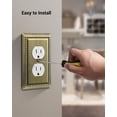 thumbnail image 4 of Funda para placa de pared DEWENWILS Metal Outlet, latón envejecido, paquete de 4, 4 of 7