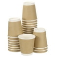thumbnail image 1 of Vasos de papel kraft para café, paquete de 50, 10 oz x 90mm, vasos desechables de doble capa para agua, leche y jugo, 1 of 6
