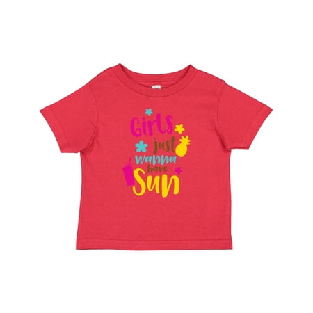 

Inktastic Girls Just Wanna Have Sun Pineapple Cocktail Gift Baby Girl T-Shirt