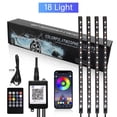 thumbnail image 1 of Car Interior Footwell Atmosphere RGB LED Strip Lights With Remote+ APP Control, 1 of 11