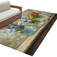 thumbnail image 6 of Farmhouse Flowers Area Rug 3x5 Washable Rug Non Slip Country Spring Botanical Florals Painting Large Area Rug Indoor Floor Carpet for Entryway Bedroom Kitchen Living Room Home Office Dining Room, 6 of 8