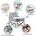 thumbnail image 4 of Asiento elevador portátil para bebés Sunchildor con bandeja y toldo gris, 4 of 7