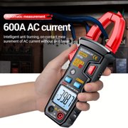 Smart Clamp Multimeter, 600A AC Current Clamp Meter with Auto-Ranging, NCV Function, LCD Display, Measures Voltage, Resistance, Capacitance, Ideal for Home, Auto, and Electrical Repairs
