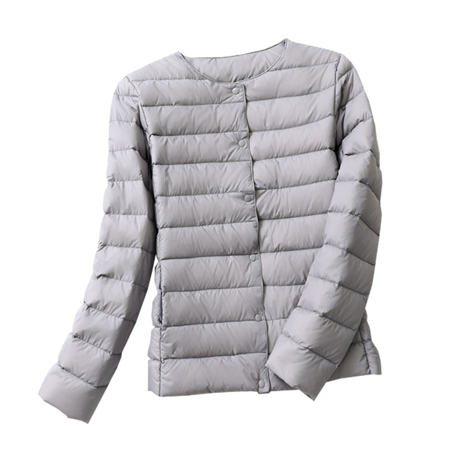 Womens Winter Sale Clearance Short Down Jacket Lightweight Water-Resistant High Collar 