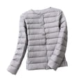 thumbnail image 2 of LSLJS Fashion Women Winter Warm Wadded Short Slim Slimming Thin Round Neck Coat Jacket Plus Size Top, 2 of 3