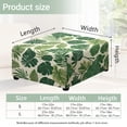 thumbnail image 7 of Xoenoiee Tropical Palm Leaves Print Stretch Ottoman Cover Square Storage Ottoman Slipcover Footrest Stool Covers Ottoman Slipcovers for Foot Stool with Nonslip Elastic Bottom, S, 7 of 7