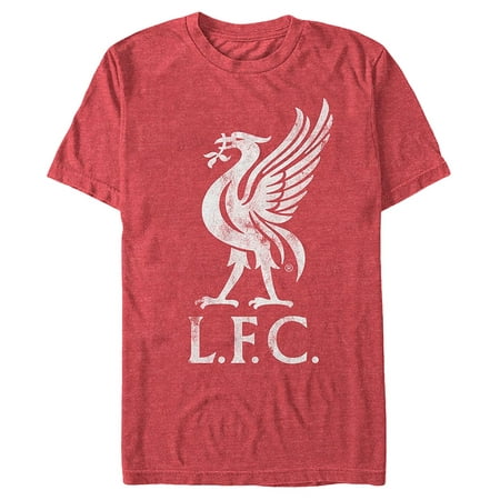 Liverpool Football Club Liver Bird Logo Mens Red Heather T (Best Football Club Logos)