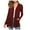 Wine, variant on Aofany Women Lightweight Cardigans Open Front Casual Solid Color Long Sleeve Knit Sweater Cover Up with Pockets
