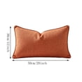 thumbnail image 3 of Yardvibe Long Lumbar Throw Pillow, Soft Linen Decorative Pillow, Vintage Farmhouse Textured Accent Cushion for Sofa couch Bedroom living Room (Red), 3 of 6