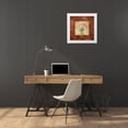 thumbnail image 3 of Grey, Jace 20x20 White Modern Wood Framed Museum Art Print Titled - Red Border Floral A2, 3 of 4