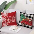 thumbnail image 4 of Christmas Pillow Covers 18x18 Set of 4 Santa Claus Truck Christmas Tree Merry Christmas Black and White Buffalo Plaid Winter Holiday Decor Cushion Case for Sofa Couch Bed Car, 4 of 6