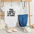 thumbnail image 3 of Cute I Look Like Daddy Dad Joke Bodysuit Jumper Boys Infant Baby Brisco Brands 18M, 3 of 6