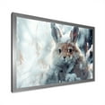 thumbnail image 2 of Designart "Winter Wonderland Frosty Bunny Scenery" Landscapes Framed Wall Art Decor - Traditional Brown Winter Landscape Entryway Framed Wall Art, 2 of 6