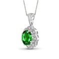 thumbnail image 4 of JewelersClub Silver Necklaces for Women –Silver Necklace for Women .925 Sterling Silver – Chrome Diopside Necklace Centerpiece, White Diamond Accents – Hypoallergenic Pendant, 4 of 4