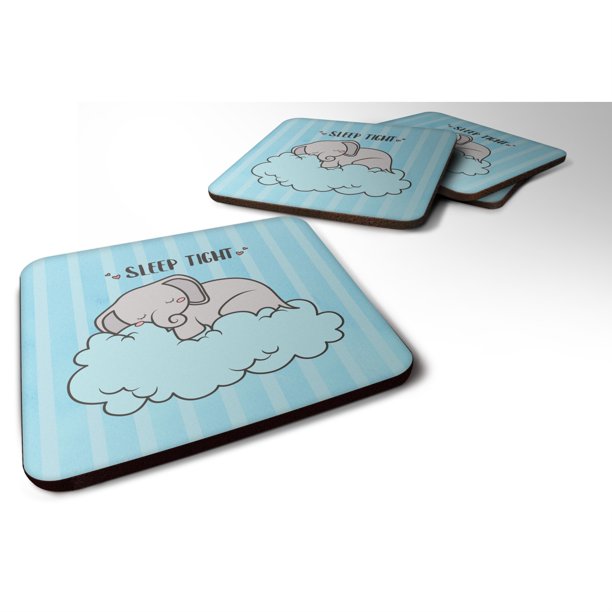 "Treasures BB7475FC Nursery Sleep Tight Foam Set of 4 coasters, Multicolor" Caroline's Treasures BB7475FC