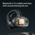 thumbnail image 5 of RBCKVXZ Clip-on Bluetooth Headset 5.3 Not Into The Ear Comfortable to Wear Conduction Ultra-long Life Wireless Sports Birthday Gifts, Black, 5 of 9