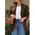 thumbnail image 4 of Blazer PRETTYGARDEN 2025 Marrón Oscuro con Bolsillos Grandes, 4 of 5
