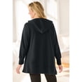 thumbnail image 2 of Woman Within Plus Size Snap Hoodie Pocket Sweatshirt, 2 of 3