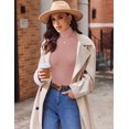 thumbnail image 3 of Ekouaer Women 3 Pack Turtleneck Shirts Ribbed Thermal Underwear Tops Lightweight Long Sleeve Layer Tees Basic Pullover Blouse, 3 of 6