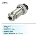 thumbnail image 3 of Uxcell Aviation Connector GX16 6 Pins 16mm Silver Female Wire Panel Docking Connector 2 Pack, 3 of 6