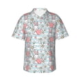 thumbnail image 2 of Goofa Cute Rabbit And Heart Hawaiian Shirt for Men, Unisex Summer Beach Casual Short Sleeve Button Down Shirts,Aloha Tropical Floral print shirt-3X-Large, 2 of 9