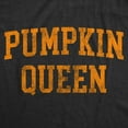 thumbnail image 2 of Womens Pumpkin Queen T Shirt Funny Halloween Jack-O-Lantern Autumn Graphic Novelty Tee Womens Graphic Tees, 2 of 9