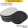 8PCS Felt Furniture Sliders for Hardwood Floors Reusable & HeavyDuty