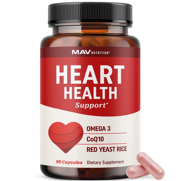 MAV Nutrition Red Yeast Rice Supplement - 1200mg - Vegan Omega-3 Support