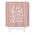 thumbnail image 2 of Society6 Summer Sun Home Art So Fresh So Clean Clean Pink Shower Curtain 71" x 74", 2 of 3