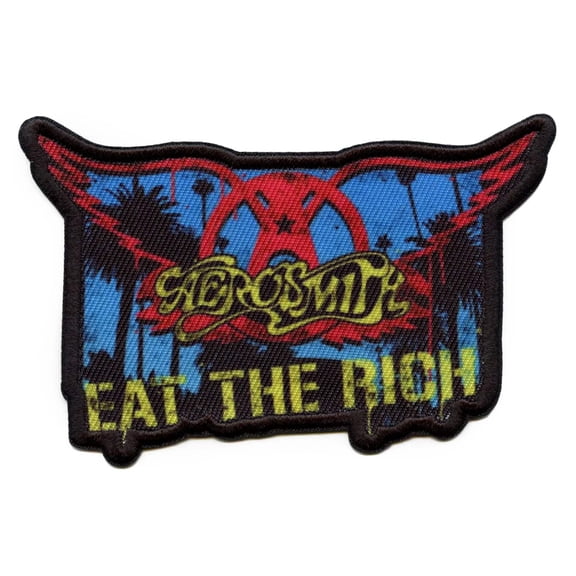 Aerosmith Eat The Rich Patch Rock Band Sublimated Iron On