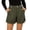 #01 Army Green 【Mix & Match: Stock Up on Your Favorite Colors】, variant on Women Casual Solid Corduroy Shorts for Summer 2026, Mid Waist Pull On Style with Functional Pockets, Soft Textured Fabric for Everyday Wear, Versatile for Street Style | TruBelle,Army Green L