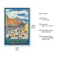 thumbnail image 2 of Atlantic City - Playground of the World - Travel By Train - Vintage Railroad Travel Poster c.1932 - Master Art Print (Unframed) 13in x 19in, 2 of 4