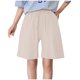 thumbnail image 1 of Pantalones anchos transpirables de estilo informal para mujer: corte holgado, cintura alta, mezcla de algodón y lino, versátiles para primavera/verano/otoño, tallas M-XXXL., 1 of 3