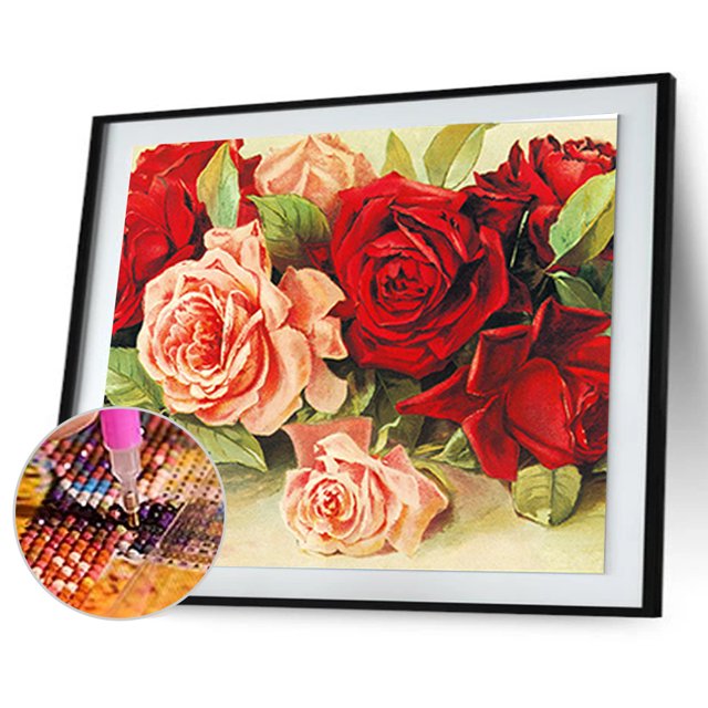 Rosa diamante bordado 5D diamante DIY pintura artesanía decoración del hogar Likrtyny Arte deco
