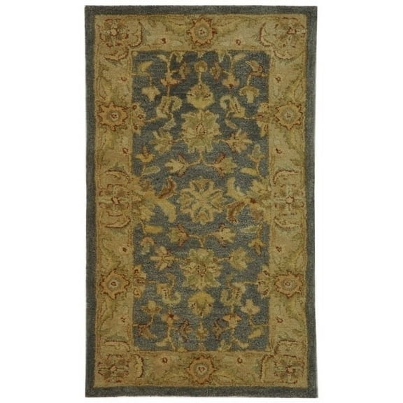 SAFAVIEH Antiquity Bethanie Oriental Wool Area Rug, Blue/Beige, 2'3" x 4'