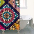 thumbnail image 5 of Vintage Shower Curtain 36x72 Inches with Plastic Rings, Quick-Drying Polyester Fabric for Bathroom, Boho Style Earthy Tribal Artistic Decor, 5 of 5
